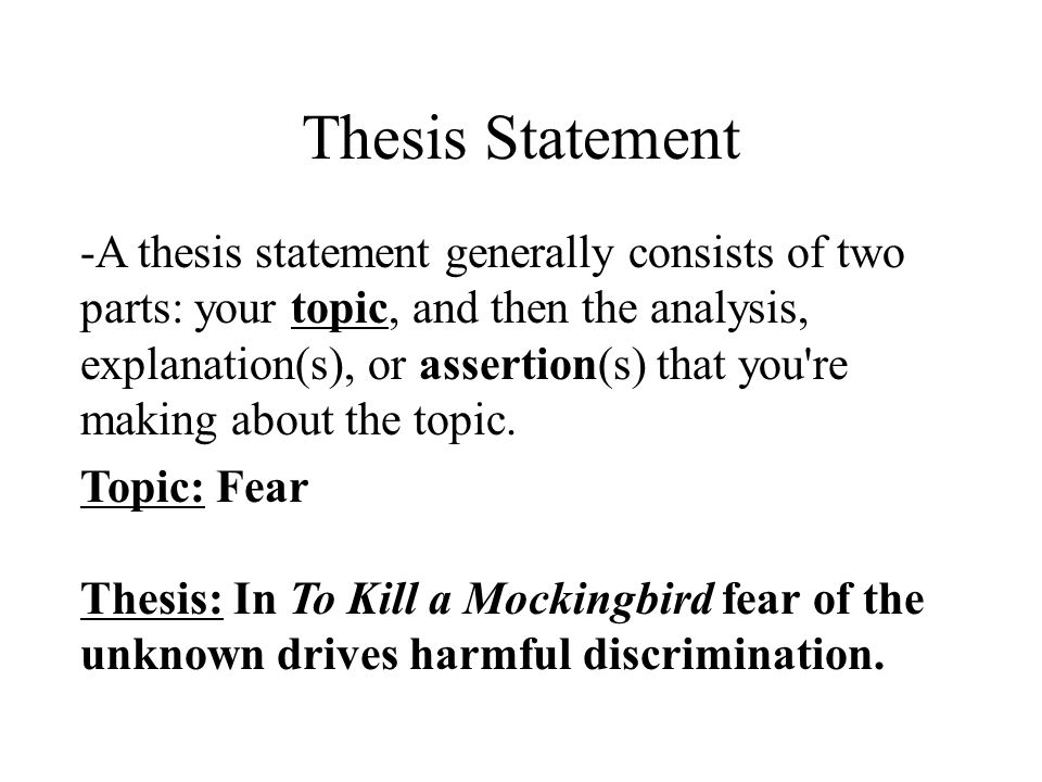 fear of change thesis statement